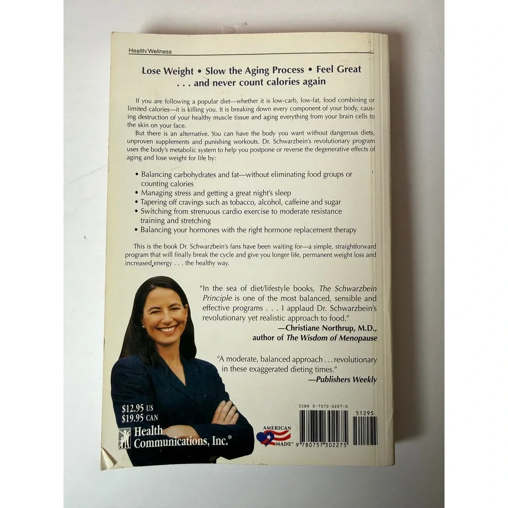 The Schwarzbein Principle The Program Diana Schwarzbein MD Weight Loss Paperback